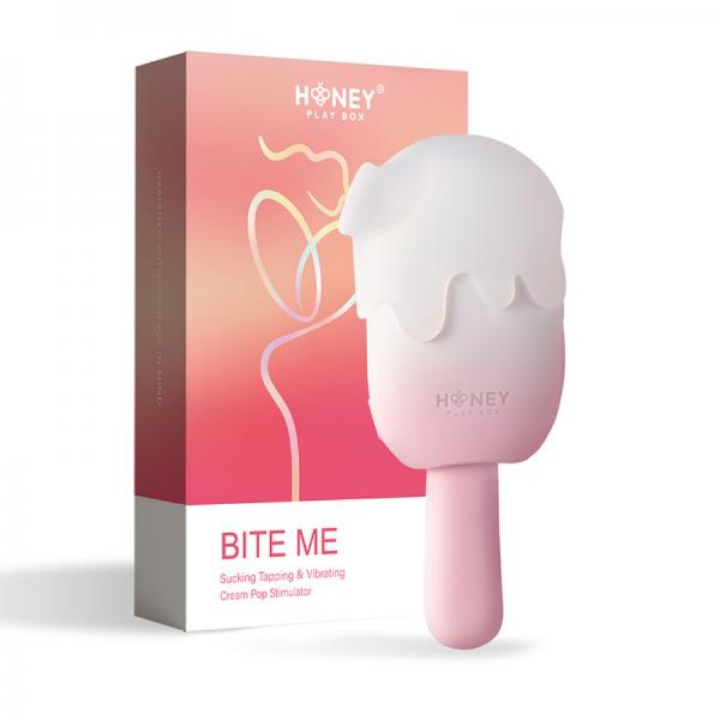 Honey Play Box Bite Me Sucking Tapping & Vibrating Cream Pop Stimulator - Body Massagers