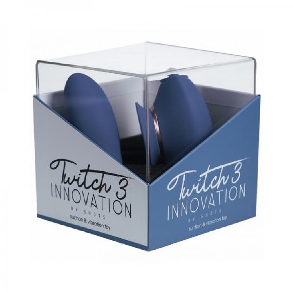 Twitch 3 Silicone Rechargeable Vibrator & Suction Blue/grey - Clit Suckers & Oral Suction
