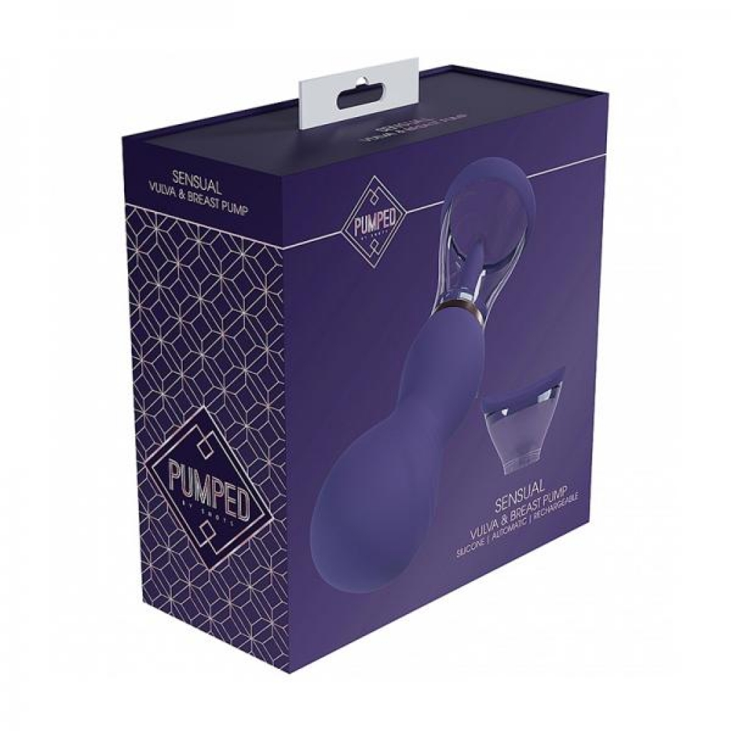 Pumped Sensual Automatic Rechargeable Vulva & Breast Pump Purple - Clit Suckers & Oral Suction