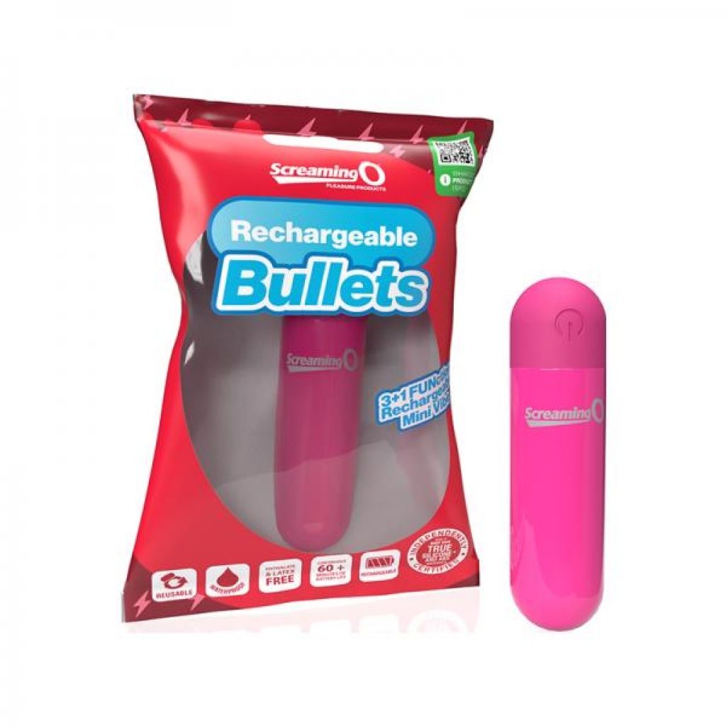 Screaming O Rechargeable Bullets Pink - Bullet Vibrators