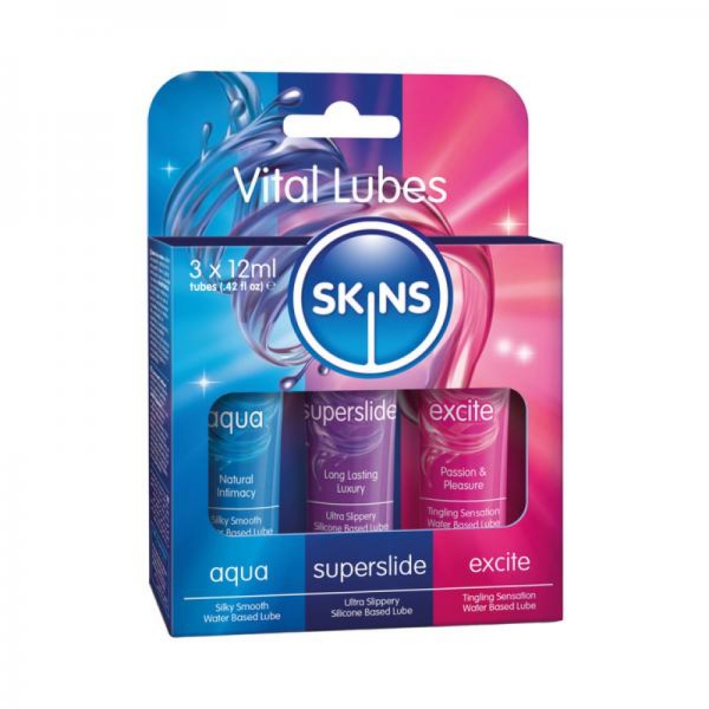 Skins Vital Sampler Tubes 12ml 3-pack - Lubricants