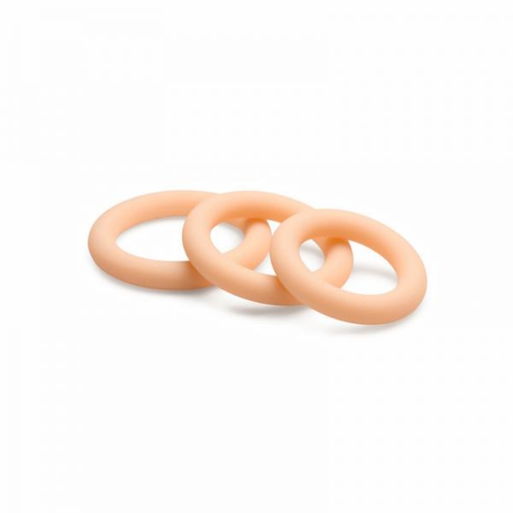 Jock Silicone Cock Ring 3-piece Set Light - Couples Vibrating Penis Rings
