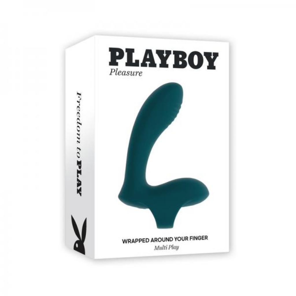 Playboy Wrapped Around Your Finger Deep Teal - Finger Vibrators
