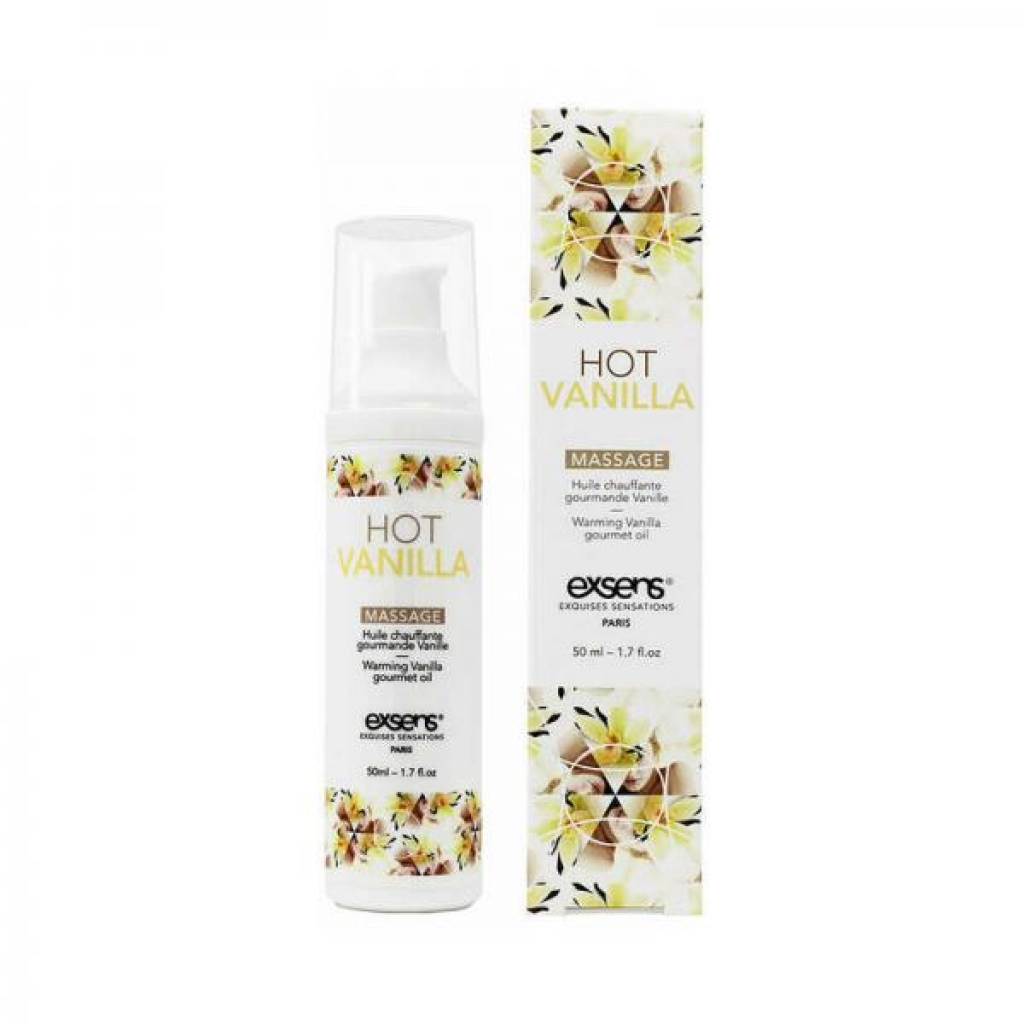 Exsens Warming Massage Oil Hot Vanilla 1.7 Oz. - Sensual Massage Oils & Lotions