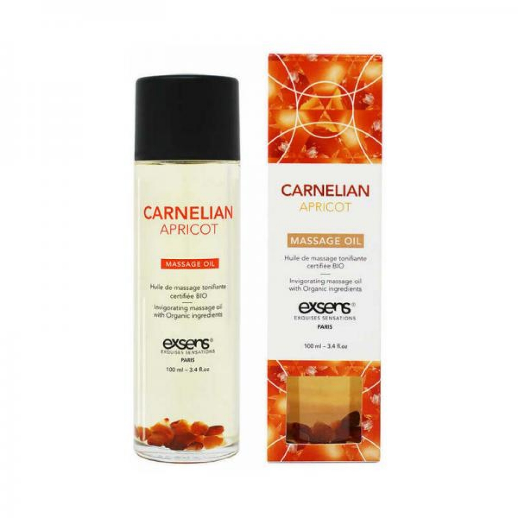 Exsens Massage Oil Carnelian Apricot 3.4 Oz. - Sensual Massage Oils & Lotions