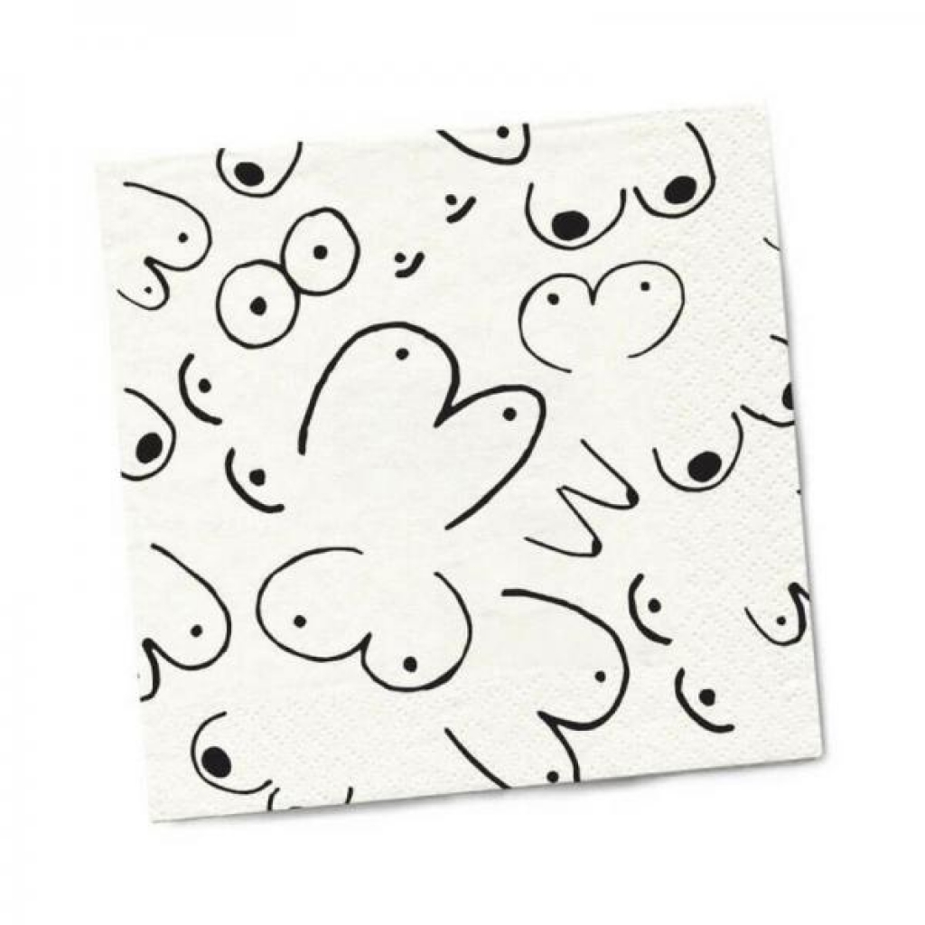 Twisted Wares Boobs Napkins 20-pack - Serving Ware